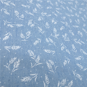 Skygen bonne conception bleu denim imprimé sergé doux tissu de chemise - Product Image 5