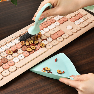 Mini Plastic Desktop Cleaning Brush Set with Dustpan and Broom for Dining Table Keyboard Small <b>Gaps</b> - Product Image 5