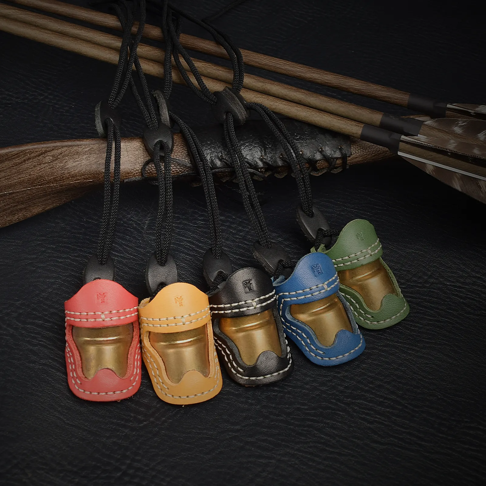 Ming Guang Elong Outdoor Archery Thumb Ring Handmade Traditional Bow Shooting thumb armor Finger Protector