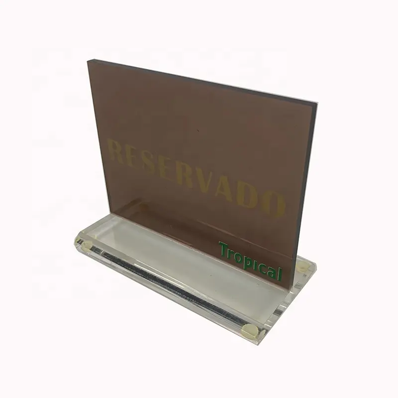 Suporte de mesa em acrílico transparente para mesa, base sólida e estável em forma de T, suporte para menu A4 A3 A5, mini suporte para menu