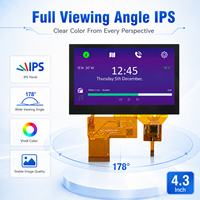 Modul LCD TFT IPS 4,3 Inci Kecerahan Tinggi dengan Layar Sentuh HMI, Antarmuka RGB 480x272, ST7282A, Layar LCD Kustom
