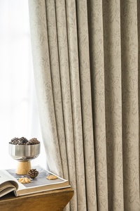 Tela de Cortinas Plisadas en Forma de S Personalizadas, Novedad, con Estampado de Alta Opacidad en Color Blanco Crema y Diseño Floral para Dormitorio y Sala de Estar - Product Image 2