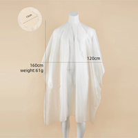 Cape de coiffeur jetable Wanmei en PP, tablier en plastique pour la coupe de cheveux, jetable, pour salon de coiffure