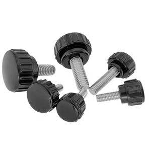 M3 M4 M5 M6 M8 M10 M12 Stainless Steel <strong>Threaded</strong> Knurled Head Thumb Screw Black Plastic Handle Adjustment Thumb <strong>Knob</strong> Screw - Product Image 5