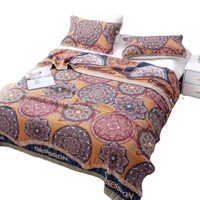Couverture personnalisée quatre saisons en coton lavé, couverture de lit en tissu éponge