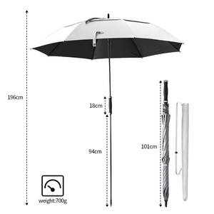 Sombrilla de Playa Automática Retráctil de Doble Capa Resistente al Viento con Anclaje para Arena - Sombrilla Impermeable para Golf y Actividades al Aire Libre - Product Image 4