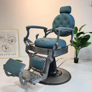 Vintage Hair Salon Furniture Barbershop Product Metal Baber Chair Frame Beauty Hairdressing Styling Retro Barber Chair