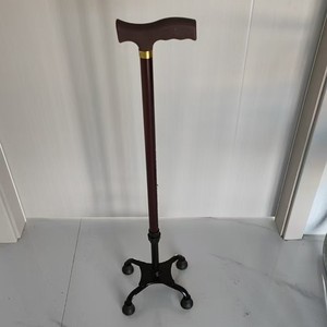Aluminum Alloy Four Leg Cane Telescopic Adjustable <b>Walking</b> <b>Stick</b> For Elderly Rehabilitation Support - Product Image 1