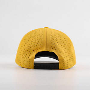 BSCI <span class=keywords><strong>cap</strong></span> nhà máy cấu hình cao Laser đục mũ tùy chỉnh màu vàng vải thoải mái để mặc tùy chỉnh bên trong đường may băng Mũ - Product Image 6