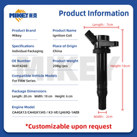 Bobine d'allumage MIKEY 96414260 pour FAW Jiabao V70 V77 V80 Jiefang T80 Lubao Senya M80 S80 Weizhi V2 Pièces automobiles 96414260 25181813