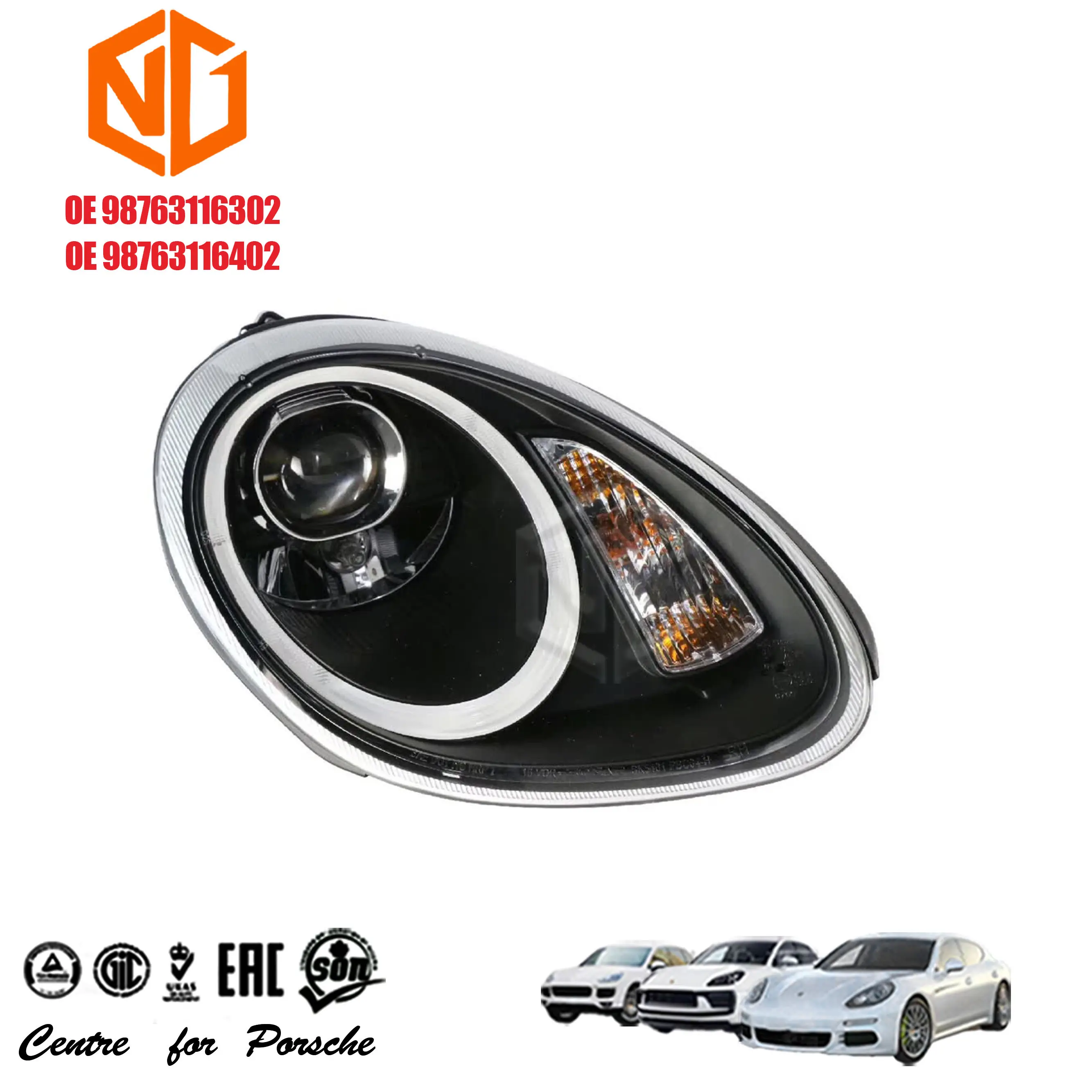 GZ LAIDE lampu depan proyektor LED tabung Upgrade lensa baru lampu depan mobil modifikasi OEM 98763116302 98763116402 untuk Porsche 987