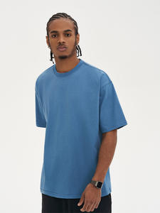 Nouveau 280G coton lourd à manches courtes T-shirt hommes lâche couleur Pure brouillard vêtements pour hommes chemise - Product Image 3