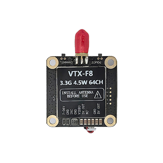 FPV 3.3G 4.5W 64CH VTX Wireless Analog Video Transmitter Support New Frequency Editing Via IRC Protocol RC Racing Drone