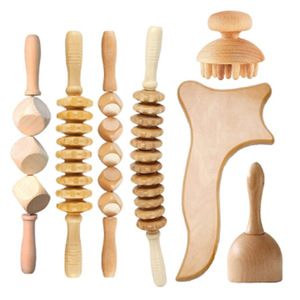 Naturholz rollen massage runde Holz massage hochwertiges Holz körper massage gerät - Product Image 1