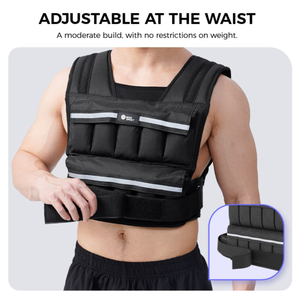 سترة تدريب على القوة قابلة للتعديل مخصصة مع أوزان حديدية سترة تمارين رياضية مرجحة لتدريب الرجال - Product Image 2