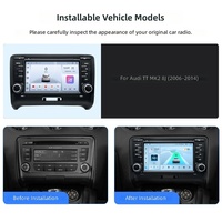 Pour Audi TT 2006-2014, écran tactile IPS Android 13/15 de 7 pouces, autoradio central, lecteur multimédia MP5, navigation GPS, Apple sans fil
