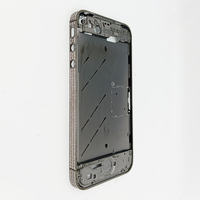 Pour iPhone 4s Cadre de téléphone en métal Argent brillant Diamant Luxe Noir Cadre de téléphone incrusté à la main avec des pierres Bon cadre de téléphone portable