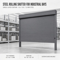 Porte à enroulement en acier sur mesure résistante au vent avec isolation optionnelle pour atelier, entrepôt, centre commercial