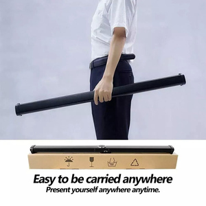 Écran de projection portable HD blanc mat simple de 50 pouces avec un angle de vue de 160 degrés pour cinéma maison, théâtre, films, extérieur, bureau - Product Image 4