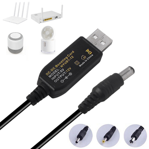 Dây Cáp Tăng Áp USB 5V 6v9v12v15v Cáp Tăng Áp 5V Lên Đến 12V 500ma 800ma Cáp Chuyển Đổi Nguồn Cho Bộ Định Tuyến Modem BPR - Product Image 1