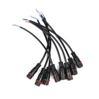 Conector macho y hembra de 2/3/4 Pines, conector LED IP68 para iluminación, resistente al agua, color negro