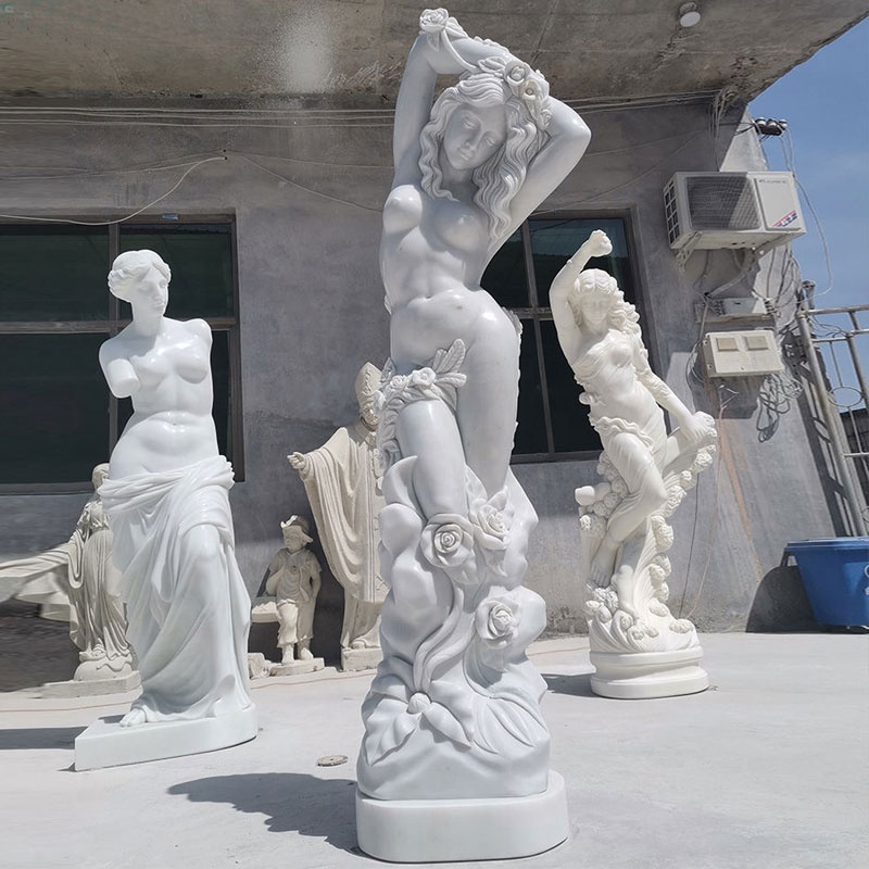 Life Size Antique Marble Figure Statues for Garden Decor