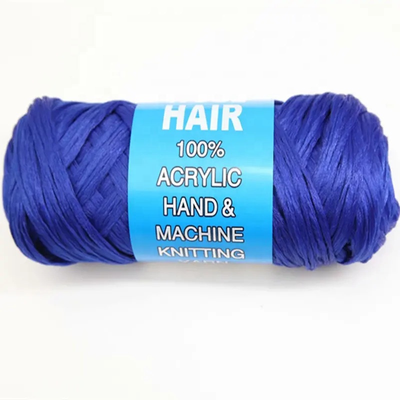 Недорогая оптовая продажа 100% акриловая смешанная пряжа для волос 70 г 80 г бразильские шерстяные волосы