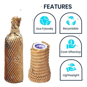 Pearl Wave Mesh Craft Paper Roll 15 Inch X 100 Meter Recyclable Biodegradable Double Honeycomb Packaging Material - Product Image 5