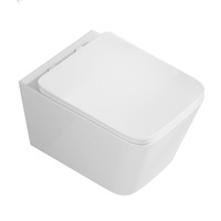 Inodoro colgado en la pared de diseño moderno con cisterna oculta WC Bowl Closet UF Seat Cover Ceramic P-Trap Drenaje para Baño
