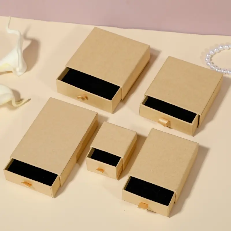 Aanpasbare Lade Box Ring Ketting Geschenkdoos Custom Verjaardag Sieraden Papieren Verpakking
