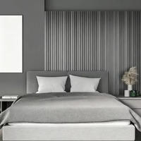 Panneau mural extérieur moderne de luxe en WPC, imperméable, ignifuge, insonorisé, léger et à emboîtement pour cuisine, salon, salle de bain
