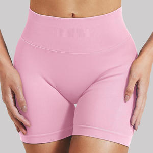 Shorts de fitness d'entraînement de levage de hanche sans couture pour femmes en gros Shorts de yoga taille haute de style athlétique - Product Image 3