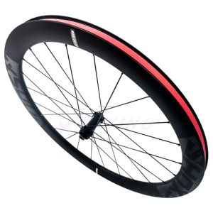 Roues de vélo de route en carbone UD légères avec moyeu en alliage, finition mate, frein à disque avant/arrière, pneus clincher <span class=keywords><strong>tubeless</strong></span> 700c 28 mm - Product Image 5