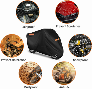 Usine 210D/420D/600D Oxford tissu 5000 pression d'eau protection UV étanche moto moto bâche Double couverture - Product Image 6