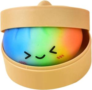 2026 New Steamer <b>Squeeze</b> Dough <b>Ball</b> Colorful Rainbow Mystery Bun Sensory Toys Dumpling Squishy Toy for Kids and Adults - Product Image 1