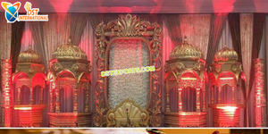 การตกแต่งเวทีงานแต่งงานที่สวยงามแบบศรีลังกา โทนสีทอง ตกแต่งเวทีงานแต่งงานสไตล์โมเดิร์น - Product Image 5