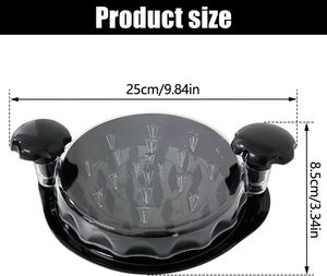 Hot Selling Round Chicken Meat Shredder Bowl Twist <b>Tool</b> Non-Skid Base Mat Transparent Lid Custom Logo Food Grade PP Plastic - Product Image 4