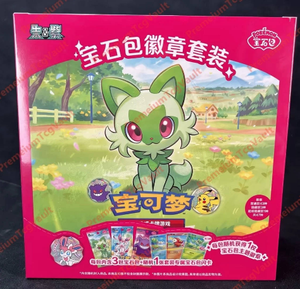 Nouvel ensemble de badges et de boosters Pokémon Gem Pack original chinois, boîte mystère de cartes PTCG rares, étui de cartes Pokémon en gros authentique - Product Image 6