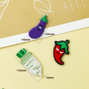Accessoires vestimentaires, tissu brodé, patchs en tissu de dessins animés, <span class=keywords><strong>légumes</strong></span> <span class=keywords><strong>et</strong></span> <span class=keywords><strong>fruits</strong></span> - Product Image 3