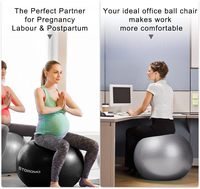 Pelota de Ejercicio Redonda Antiexplosión STOROMO para Embarazo, Alta Capacidad de Peso, PVC Ecológico, con Bomba (45cm-95cm), para Yoga y Pilates
