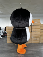Costume de mascotte de pingouin en peluche gonflable personnalisé en usine pour la location d'Halloween, costume de mascotte de danse, location de costume de mascotte de pingouin dansant