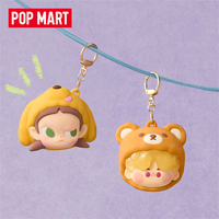 Popmart POP BEAN pijama fiesta auricular bolsa serie clásica caja ciega Mini tamaño figuras aleatorias juguetes coleccionables llavero muñeca