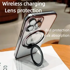 Custodia per sublimazione di ricarica Wireless trasparente per iPhone 14 13 Pro Max custodia per telefono cellulare antiurto