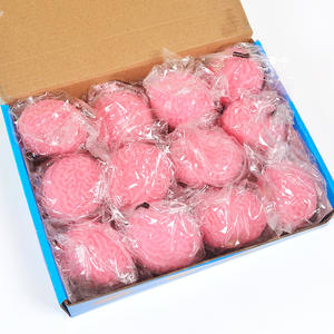 HAOXUAN Bolas blandas y esponjosas de harina <span class=keywords><strong>con</strong></span> <span class=keywords><strong>cerebro</strong></span> expulsable, juguetes antiestrés para apretar y reír para estudiantes - Product Image 4