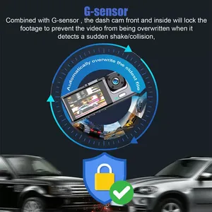 Cámara para Auto Full HD 1080P, DVR con 3 Cámaras, Lente Triple, Visión Nocturna, Modelo 2.0 Pulgadas, Triple Canal - Product Image 5