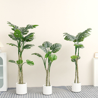 Tanaman Hias Bonsai Artifisial Bergaya dengan Pot dan Alas Hitam untuk Dekorasi Rumah, Kantor, dan Ruang Tamu