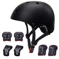 Casque de cyclisme réglable pour skateboard, coudière, genouillère, protège-poignets, ensemble d'équipement de protection, casque et coussinets de skateboard pour tout-petits et enfants