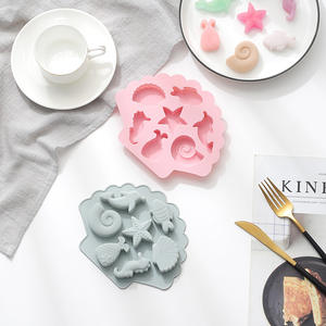 Vente chaude Moule en silicone créatif en forme d'organisme marin, forme de poisson, forme d'hippocampe, moule à biscuits DIY, plaque de cuisson, moule à gâteau, moule à chocolat - Product Image 4