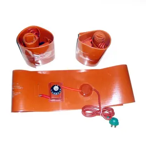 110v 220v Flexible Oil Drum Silicone Rubber Heating Belt gas cylinder heater