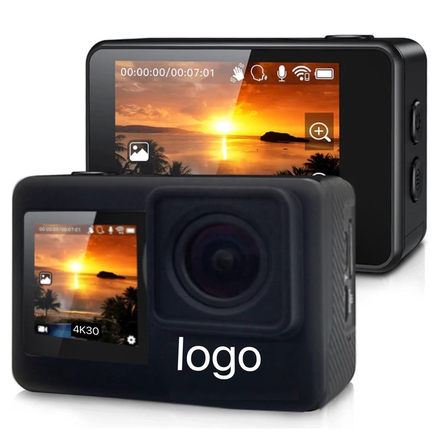 Customized 4K Action Camera 30M Waterproof With EIS Wifi Touchscreen Helmet Mount Accessories for Cycling Diving Sports DV
